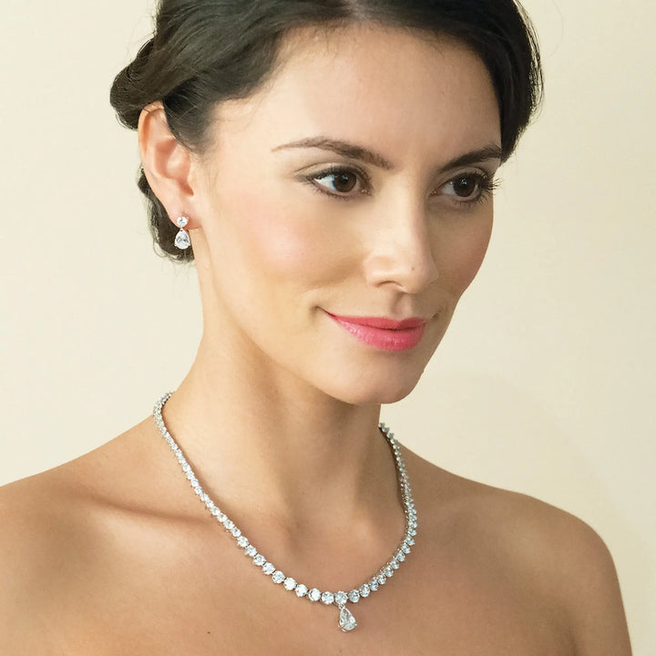 PARURE IMPERIAL – GOUTTE CLASSIQUE EN ZIRCONIUM | RHODIUM Ivory and co