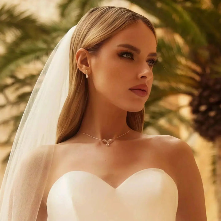 PARURE MARIAGE FINE CRISTAL Bianco Evento