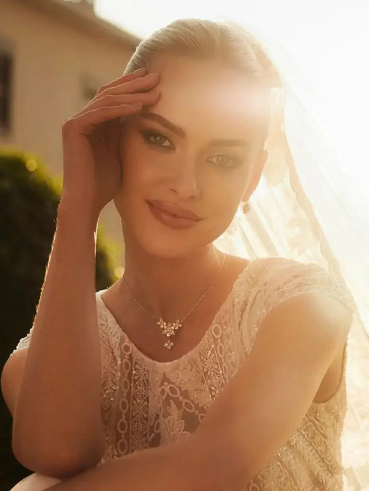 PARURE MARIAGE COLLIER ET BOUCLES D'OREILLES N13 (Copie) Bianco Evento