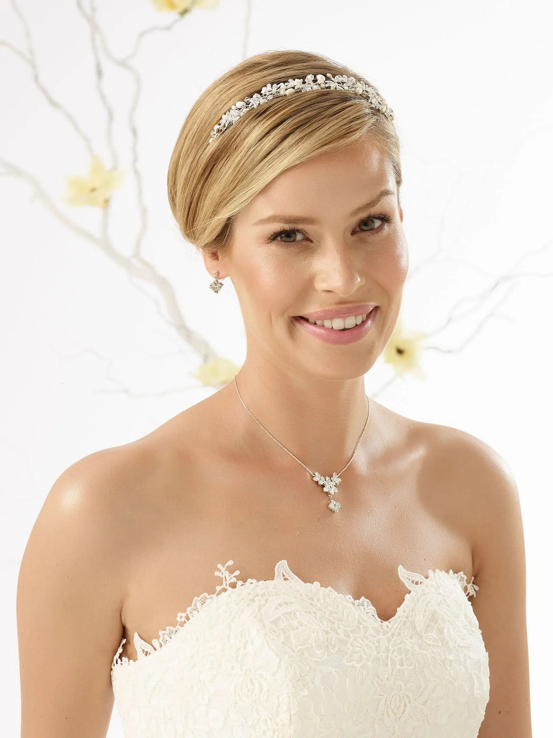 PARURE MARIAGE COLLIER ET BOUCLES D'OREILLES N13 (Copie) Bianco Evento
