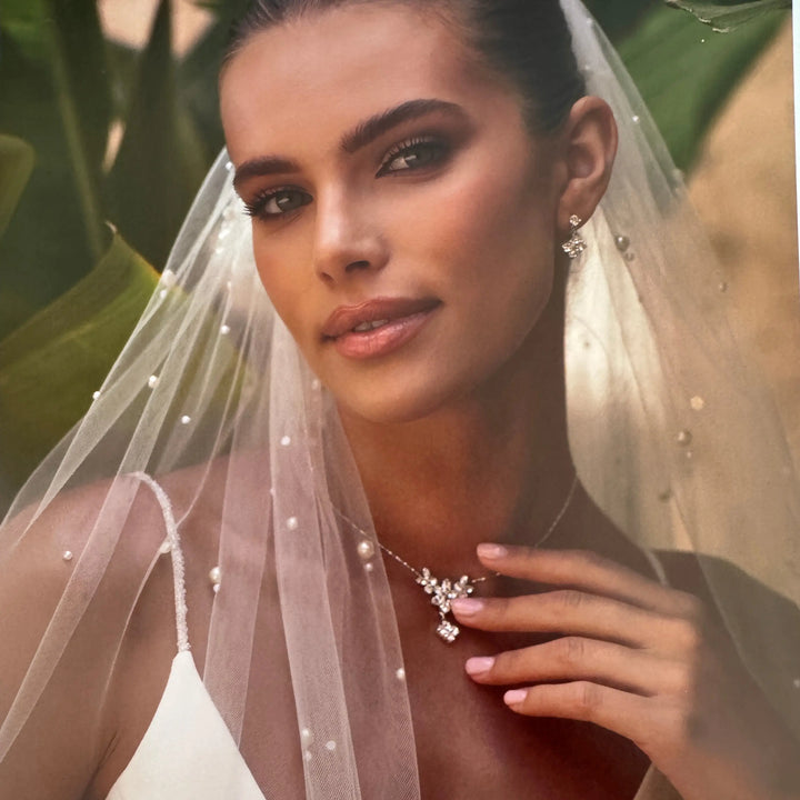 PARURE MARIAGE COLLIER ET BOUCLES D'OREILLES N9 BIANCO EVENTO