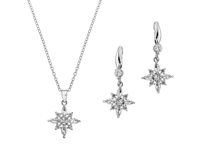 PARURE MARIÉE CRISTAUX ZIRCONIUM – COLLIER + BOUCLES NS-2JT83 G.Westerleigh