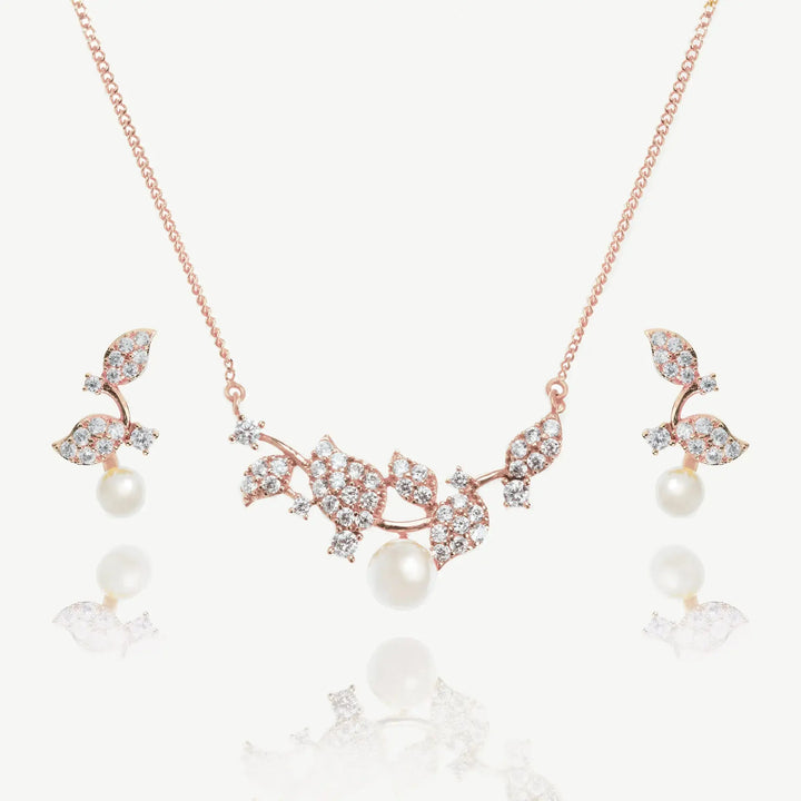 PARURE MARIÉE FLEUR PERLE CRISTAUX — APHRODITE IVORY AND CO