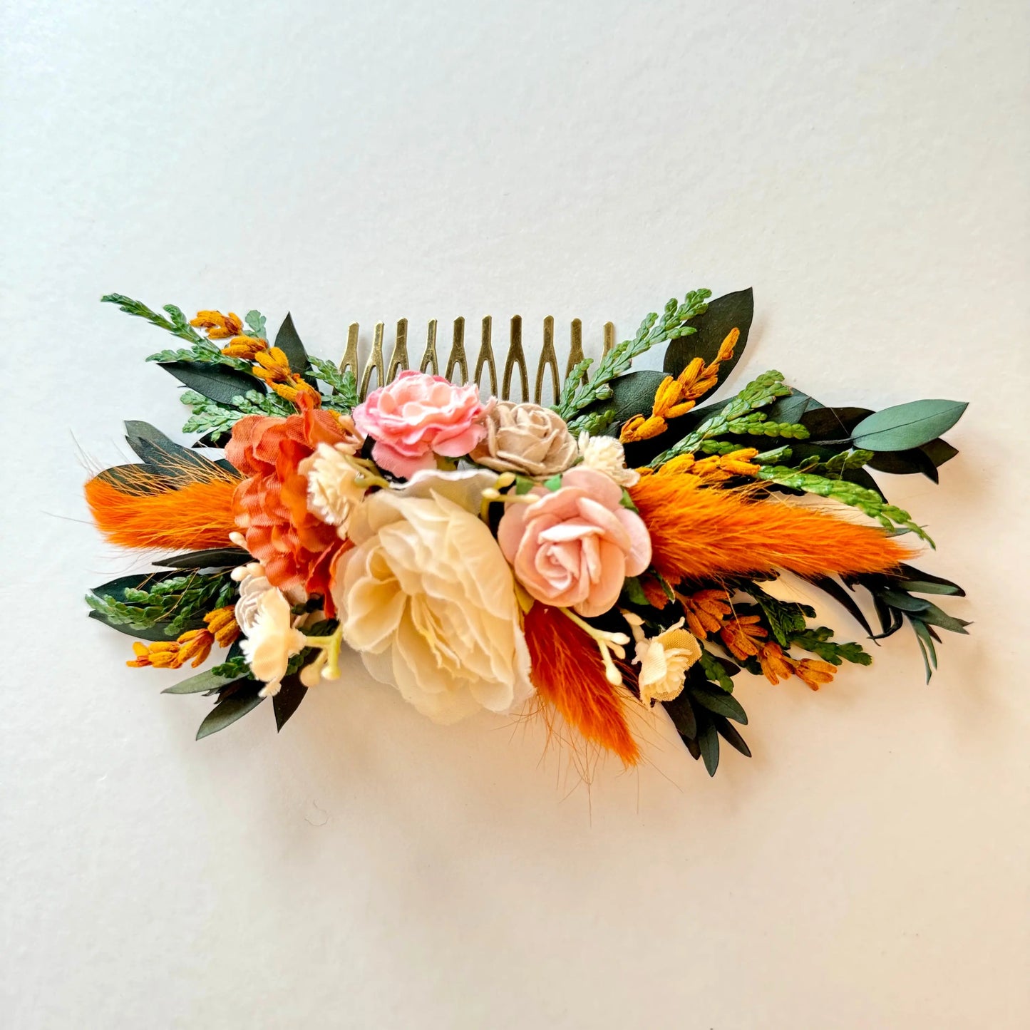 PEIGNE CHEVEUX MARIÉE FLEURS - FEU FOLLET - Mas Accessoires