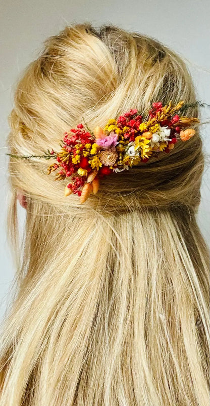 PEIGNE CHEVEUX MARIÉE FLEURS - SOLEIL COUCHANT Magaela