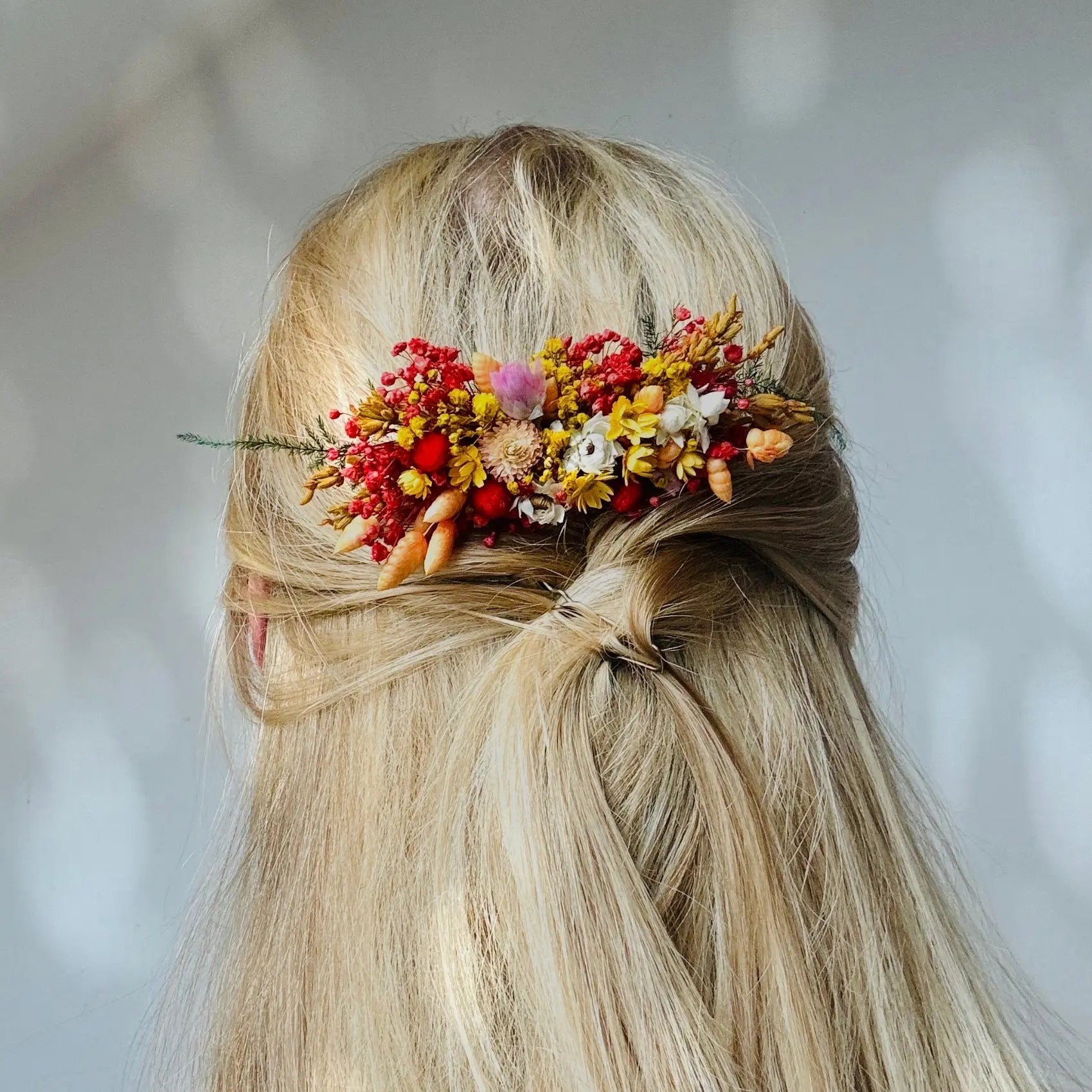 PEIGNE CHEVEUX MARIÉE FLEURS - SOLEIL COUCHANT Magaela