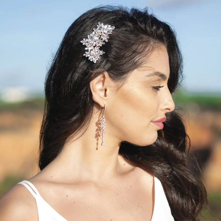 Peigne de cheveux mariage cristaux & perles – Vintage chic | Moonstar IVORY AND CO