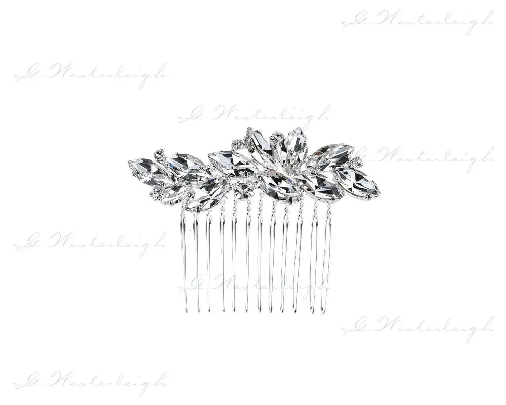 PEIGNE DE MARIÉE STRASS CRISTAL ARGENTÉ – CLASSIQUE & LUMINEUX | HC0457 G.Westerleigh