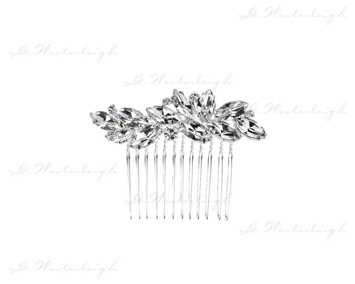PEIGNE DE MARIÉE STRASS CRISTAL ARGENTÉ – CLASSIQUE & LUMINEUX | HC0457 G.Westerleigh