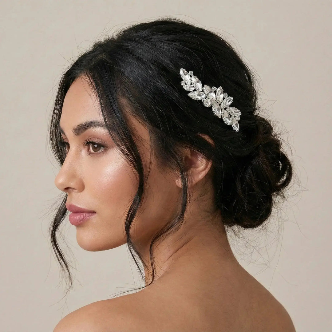 PEIGNE DE MARIÉE STRASS CRISTAL ARGENTÉ – CLASSIQUE & LUMINEUX | HC0457 G.Westerleigh