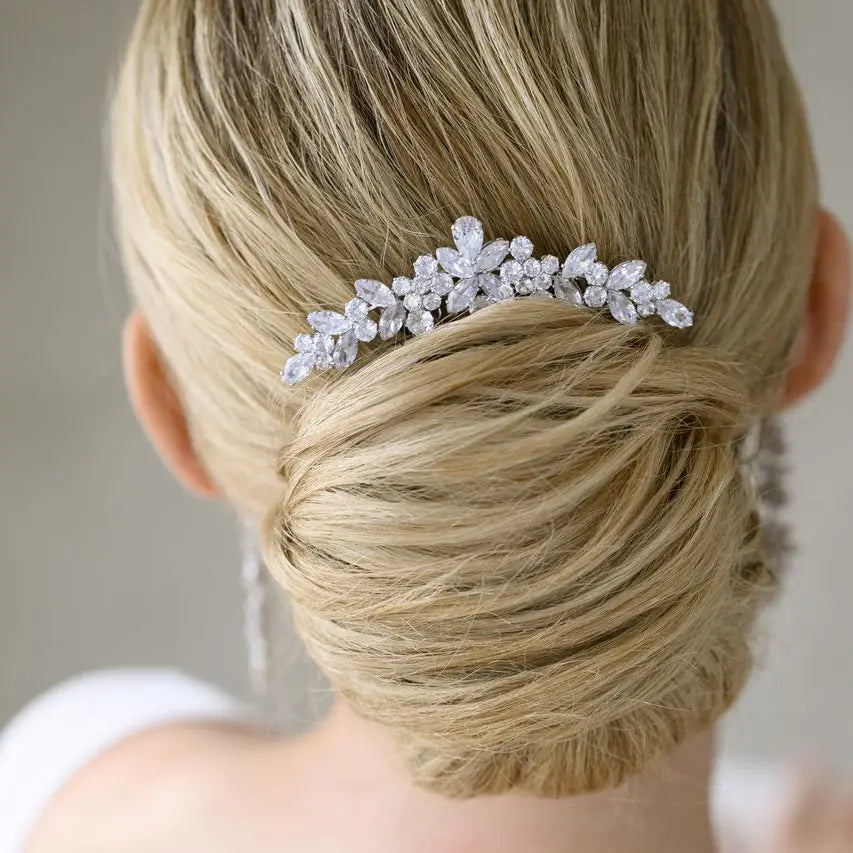 PEIGNE DE MARIÉE STRASS SCINTILLANTS ARGENTÉ – ÉLÉGANT | HC6664S G.Westerleigh