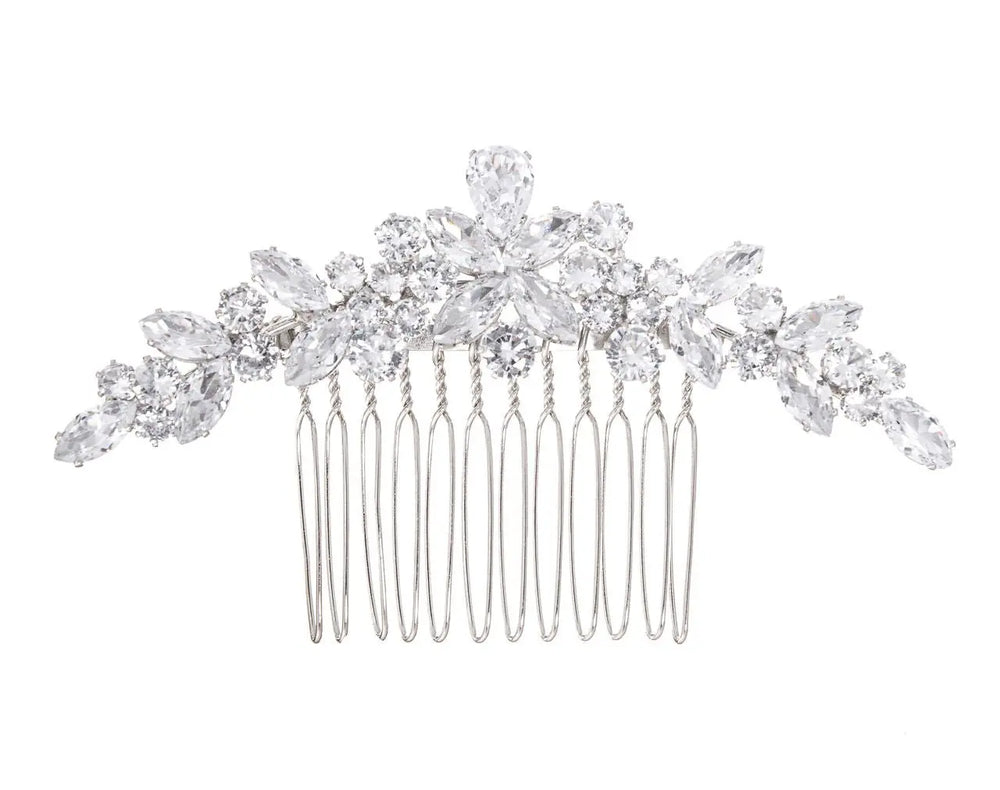 PEIGNE DE MARIÉE STRASS SCINTILLANTS ARGENTÉ – ÉLÉGANT | HC6664S G.Westerleigh
