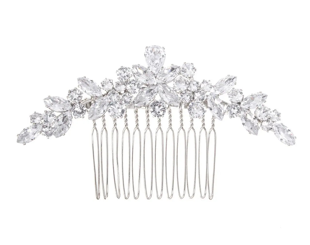 PEIGNE DE MARIÉE STRASS SCINTILLANTS ARGENTÉ – ÉLÉGANT | HC6664S G.Westerleigh