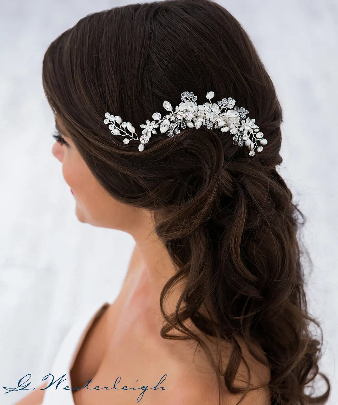 PEIGNE DE MARIÉE STRASS & PERLES IVOIRE – ÉLÉGANT | FD1-1153 G.Westerleigh