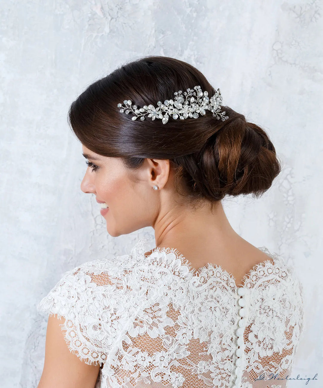 PEIGNE DE MARIÉE STRASS & PERLES IVOIRE – ÉLÉGANT | FD1-1153 G.Westerleigh