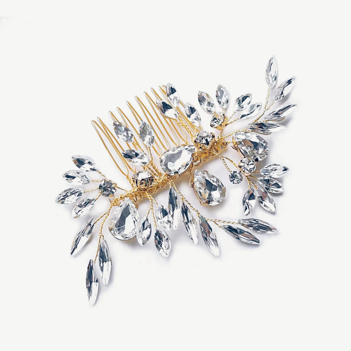 PEIGNE DIAMOND FROST – CRISTAUX AUTRICHIENS PLAQUÉ OR, OR ROSE OU ARGENT Ivory and co