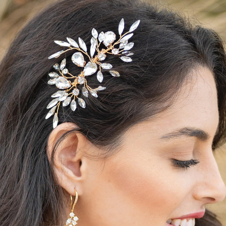 PEIGNE DIAMOND FROST – CRISTAUX AUTRICHIENS PLAQUÉ OR, OR ROSE OU ARGENT Ivory and co