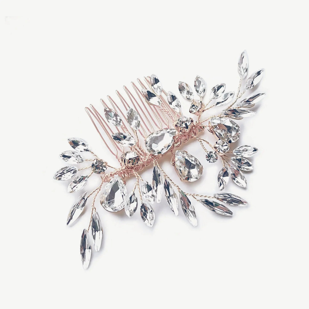 PEIGNE DIAMOND FROST – CRISTAUX AUTRICHIENS PLAQUÉ OR, OR ROSE OU ARGENT Ivory and co