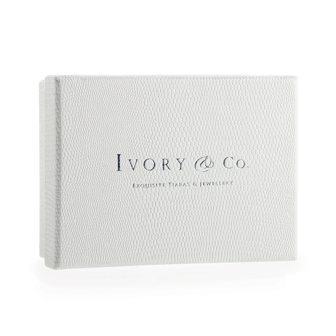 PEIGNE MARIÉE VIOLA FLEURS CÉRAMIQUE – ARGENT & PERLES IVORY AND CO