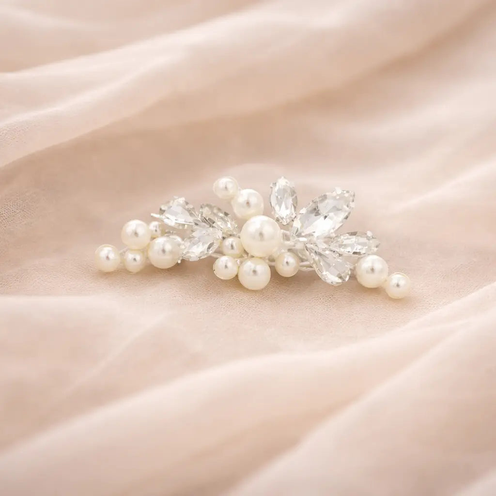 PETITE PINCE MARIÉE PERLES & STRASS — HC226445 ÉGLANTINE CRÉATIONS