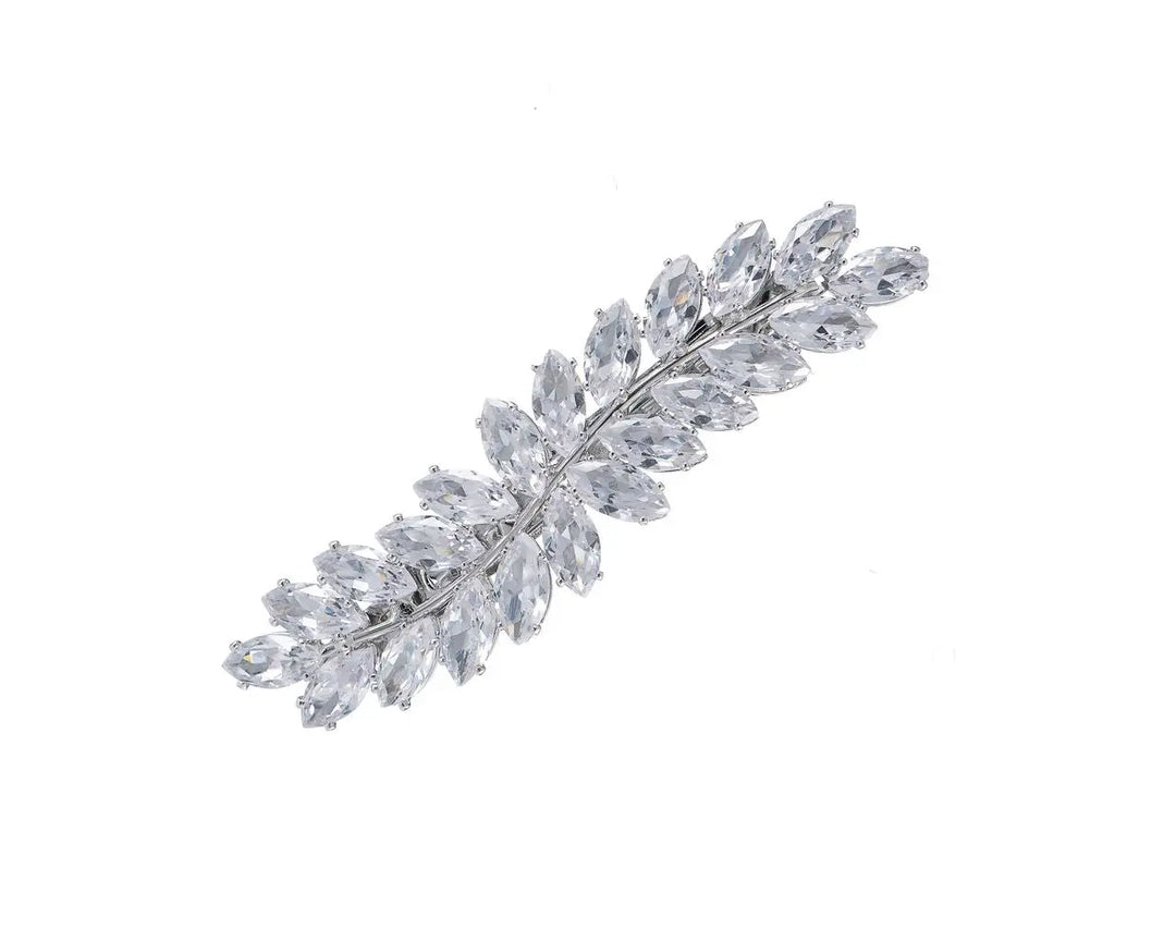 PINCE À CHEVEUX MARIAGE ZIRCONE CUBIQUE – PLAQUÉ RHODIUM HC6379 G.Westerleigh