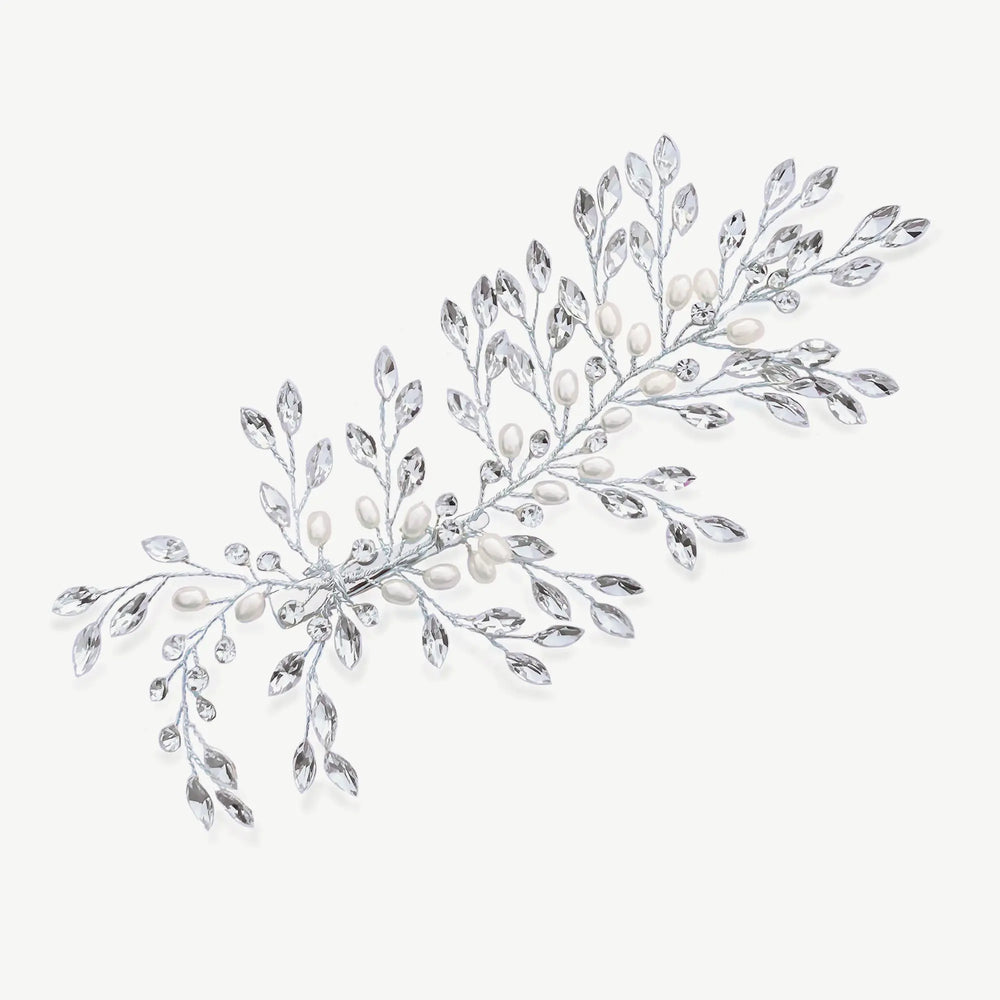 PINCE À CHEVEUX PEARL SERENADE – CRISTAUX & PERLES PLAQUÉ ARGENT, OR OU OR ROSE Ivory and co