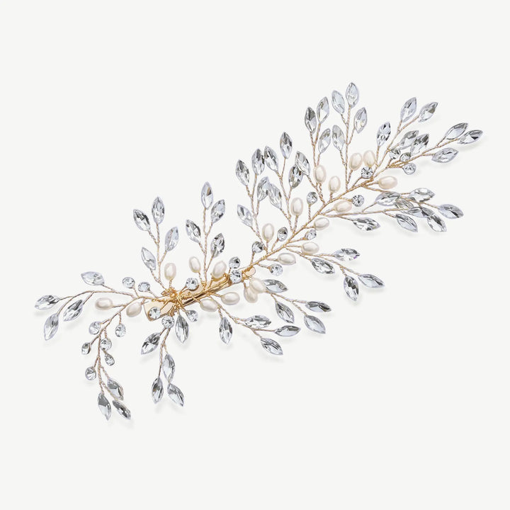 PINCE À CHEVEUX PEARL SERENADE – CRISTAUX & PERLES PLAQUÉ ARGENT, OR OU OR ROSE Ivory and co