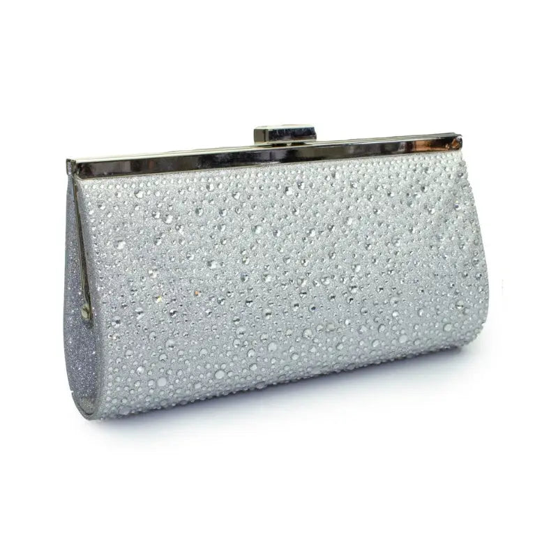 POCHETTE CÉRÉMONIE ARGENT VALENTINA White Lady