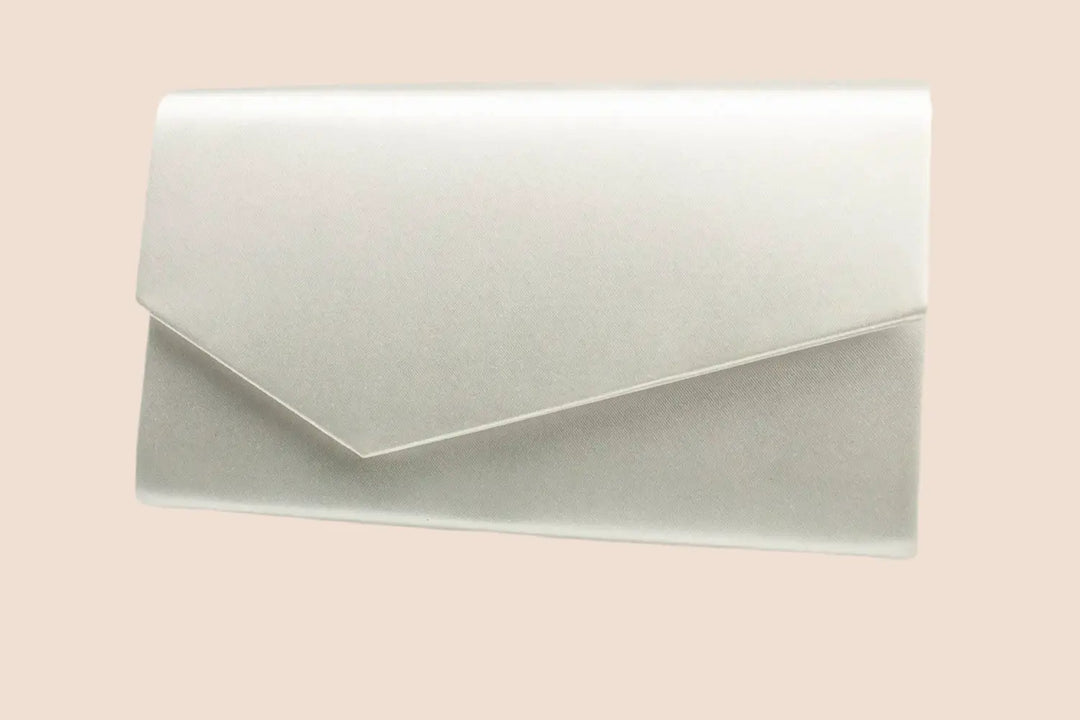 POCHETTE MARIAGE EN SATIN IVOIRE CHIARA White Lady