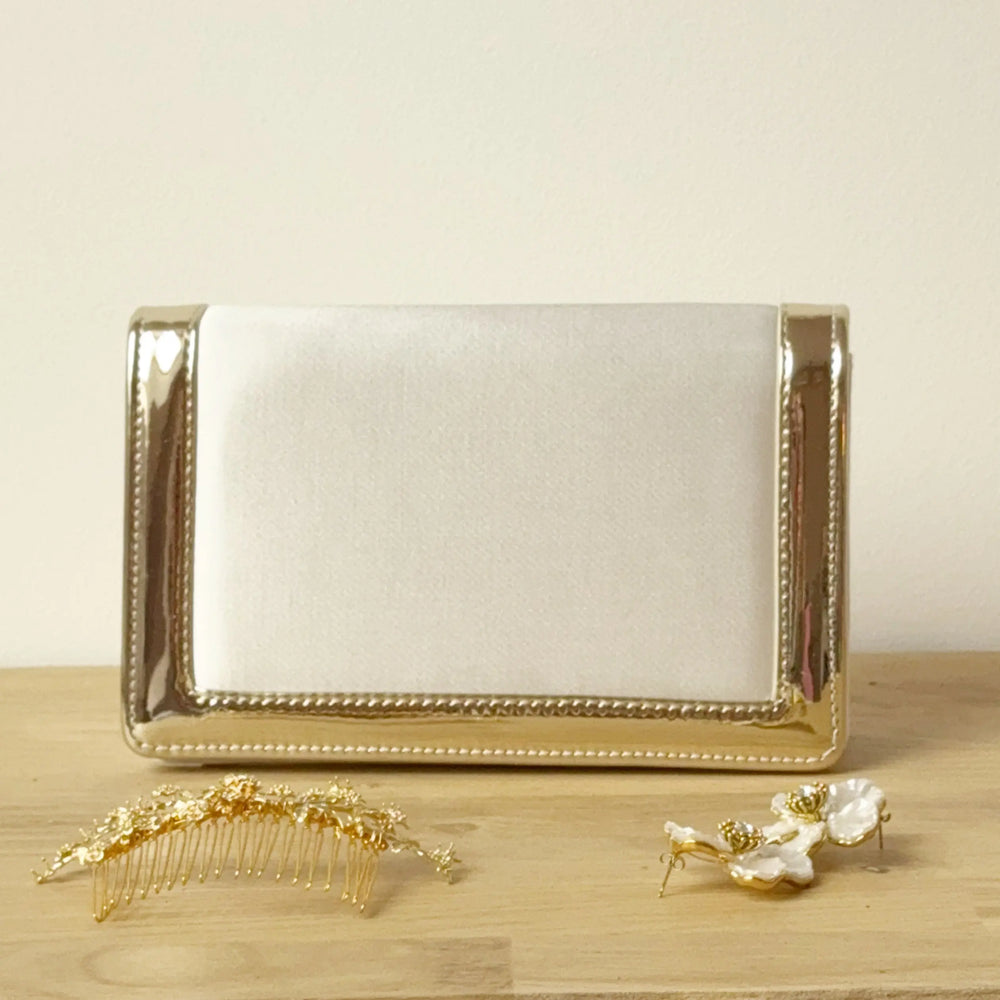 POCHETTE MARIAGE IVOIRE ET OR ZOE White Lady