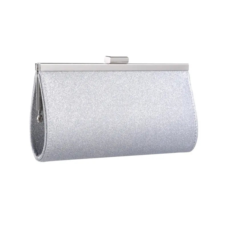 POCHETTE MARIAGE PAILLETTES ARGENT VANESSA White Lady