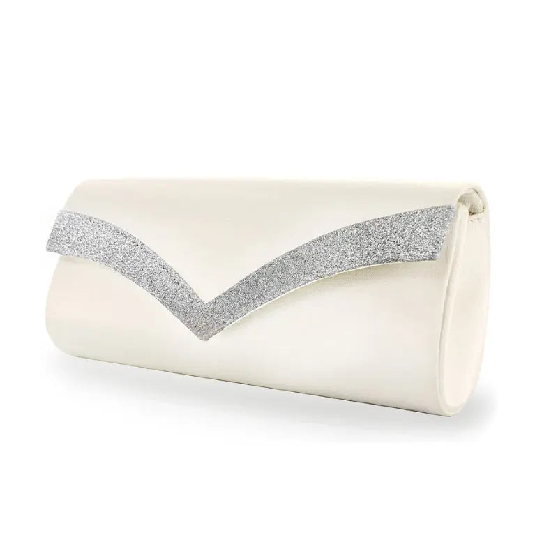 POCHETTE MARIÉE TINA IVOIRE ET PAILLETTES WHITE LADY