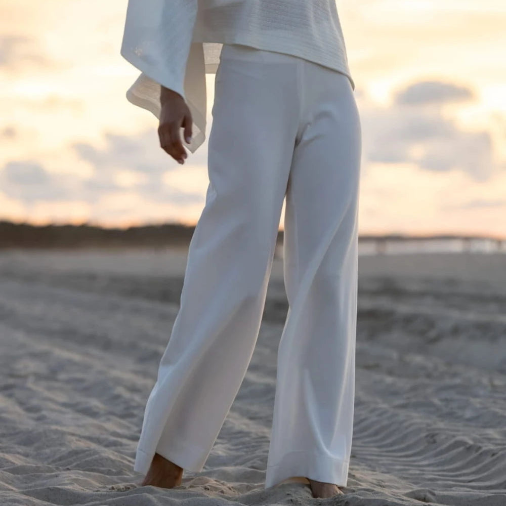 Pantalon de mariée Emma T2 crêpe jambe longue Novias vue 3