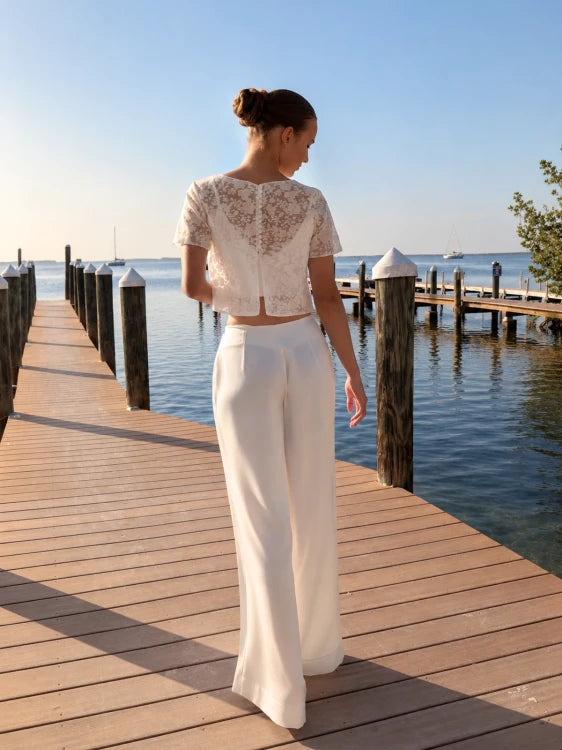 Pantalon de mariée Olivine T9, vue de dos