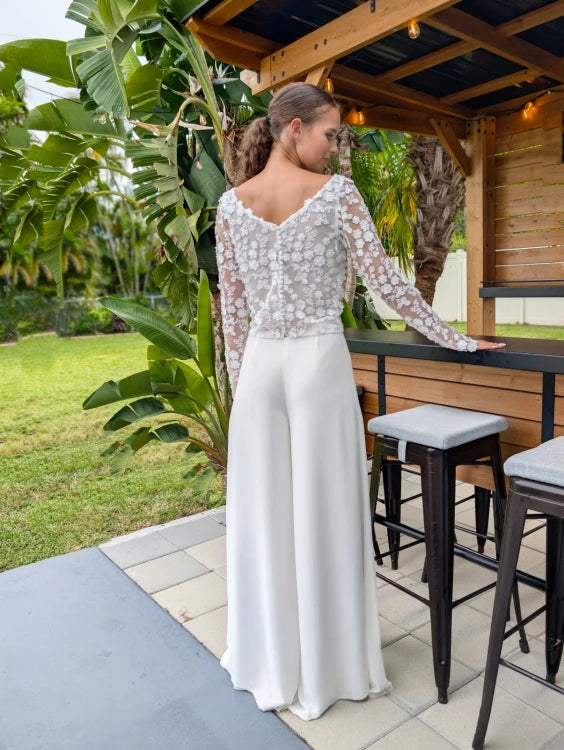 Pantalon de mariée Orelia T8, vue de dos