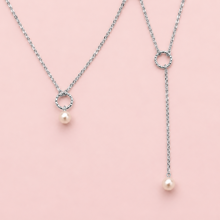 Parure de dos de mariée 18E145 – chaîne fine et perle nacrée Eglantine Créations