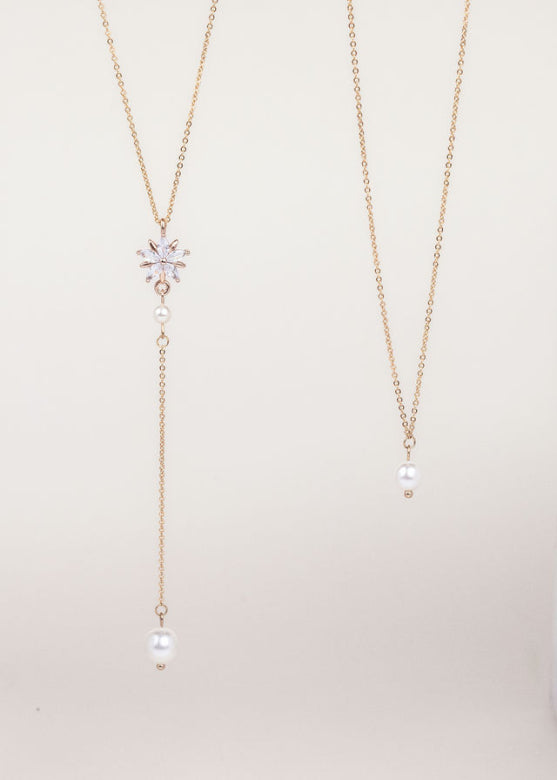 Parure de dos de mariée NS1723 ivoire et or, Eglantine Créations