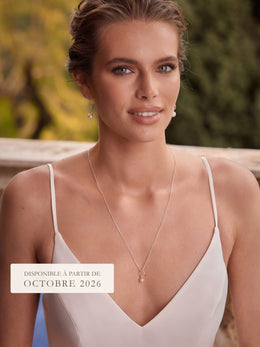 Parure de mariée N55 – pendentif perle devant ou dans le dos – argent