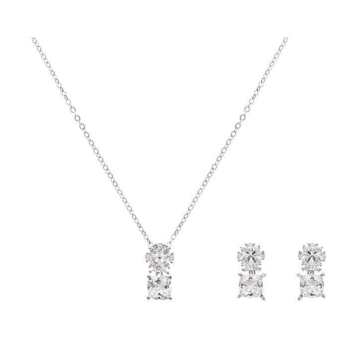 Parure de mariée NS1-10787 – florale zircons, argent G.Westerleigh