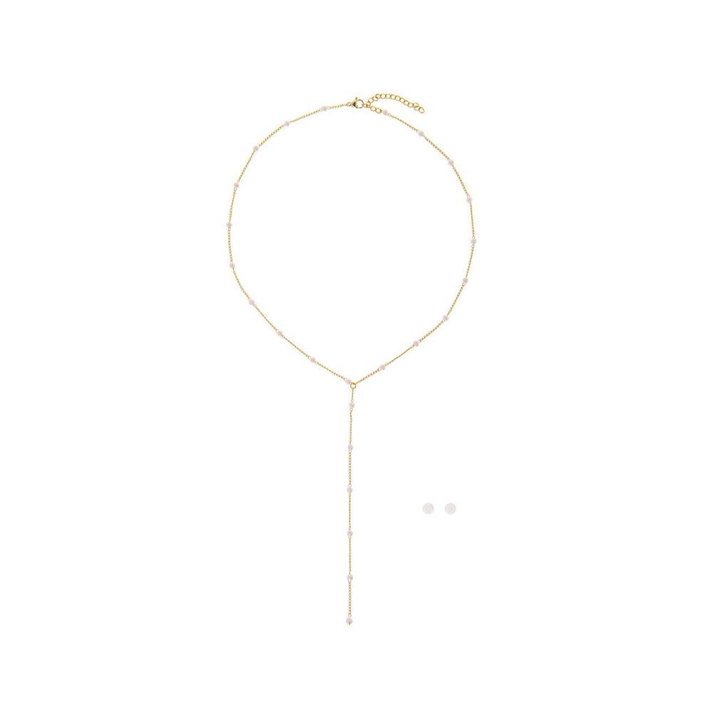 Parure de mariée NS352010 – collier en Y perles, dorée G.Westerleigh