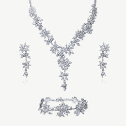 Parure de mariée Nuit Étoilée – zircons taillés marquise