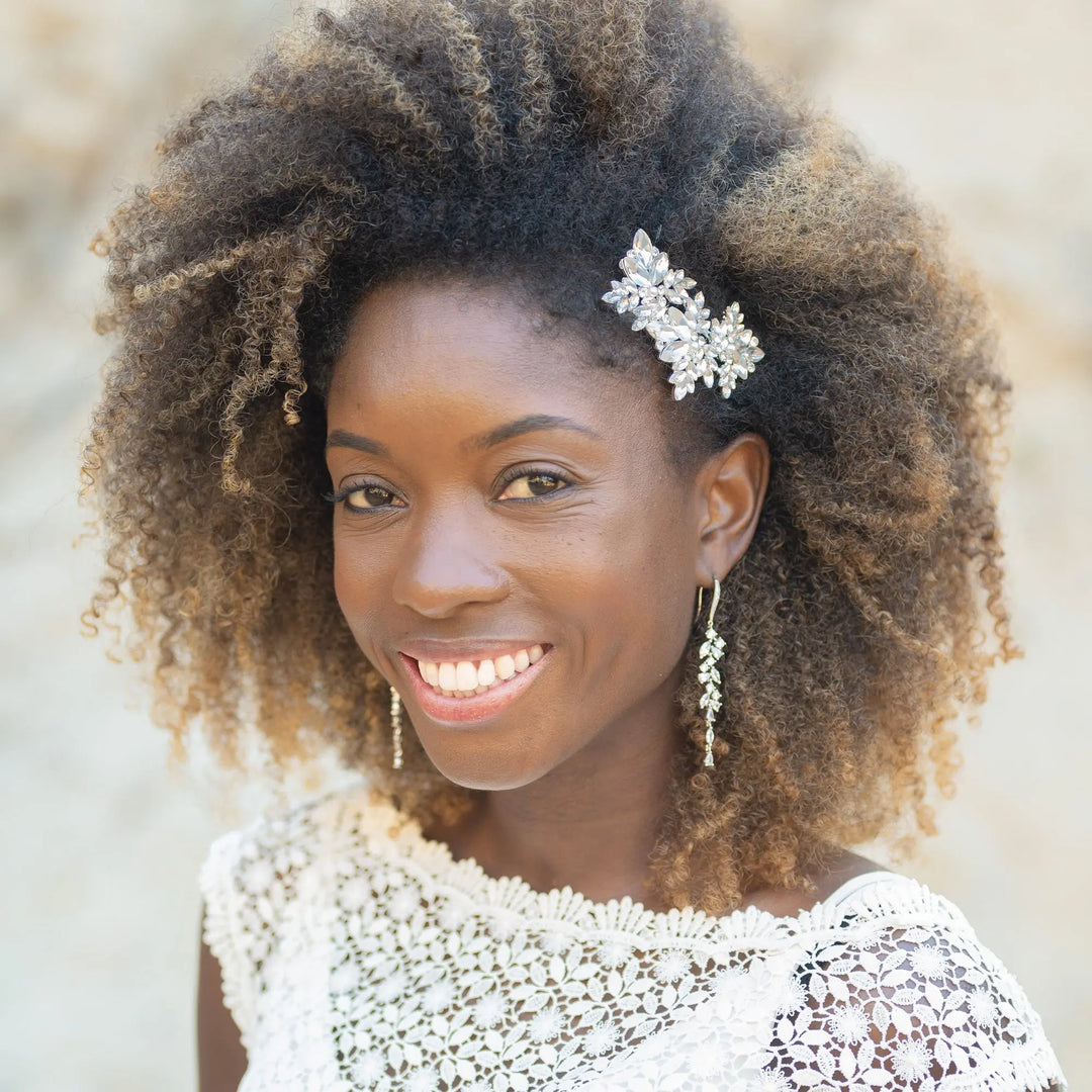 Peigne de cheveux mariage cristaux & perles – Vintage chic | Moonstar IVORY AND CO