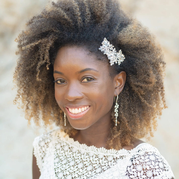 Peigne de cheveux mariage cristaux & perles – Vintage chic | Moonstar IVORY AND CO