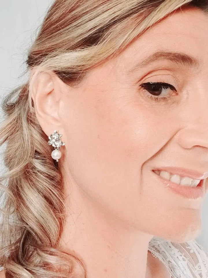 Perles D'Oreilles Nacrées Blanches- Bijou De Mariée Chic: Doré / Nacré Ivoire L'atelier du 6