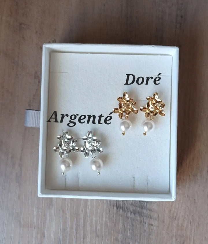 Perles D'Oreilles Nacrées Blanches- Bijou De Mariée Chic: Doré / Nacré Ivoire L'atelier du 6