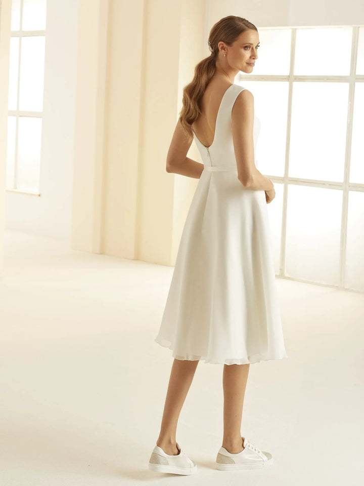 ROBE MARIAGE CIVIL COURTE PATINEUSE Bianco Evento
