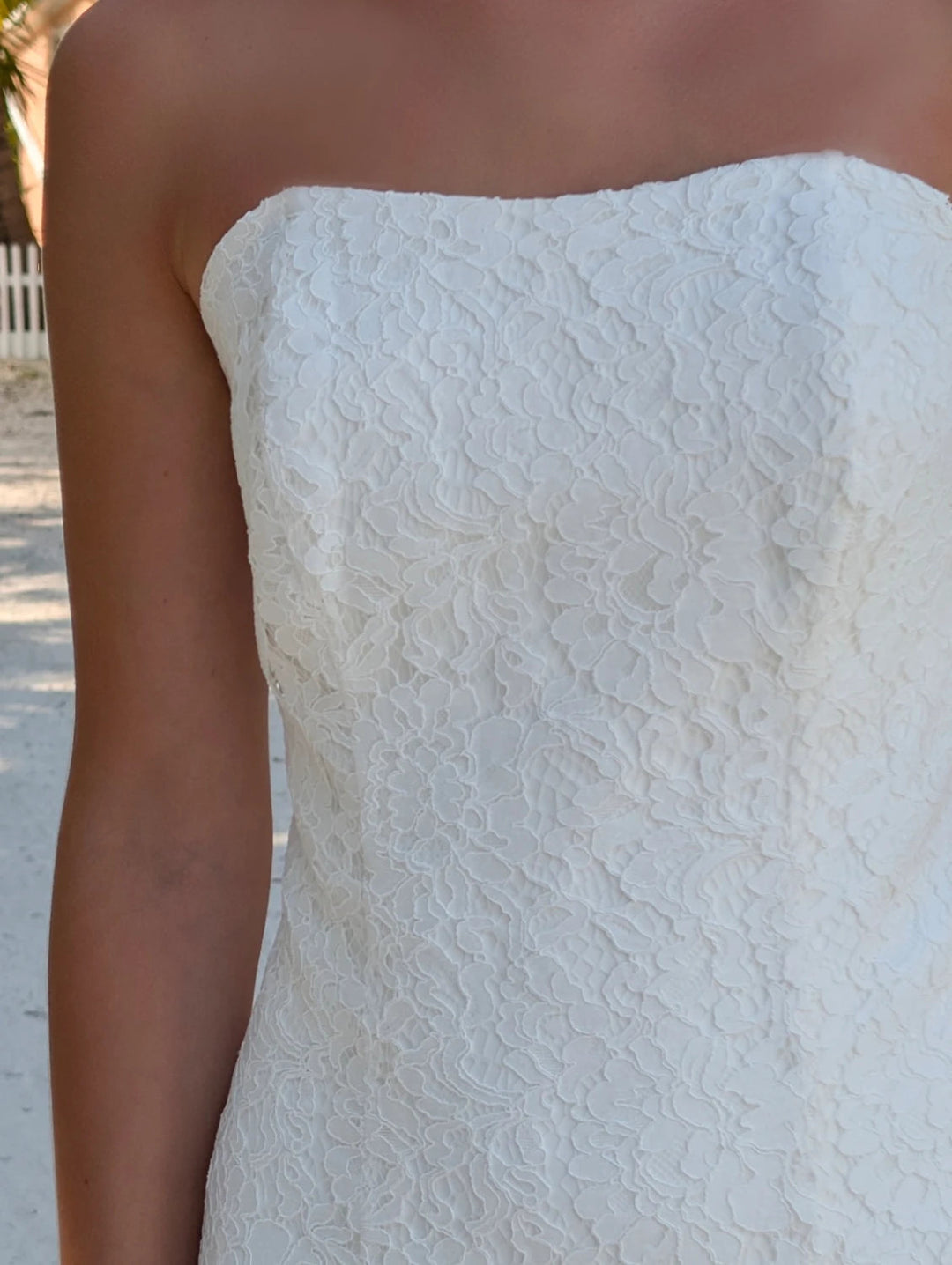 Robe de mariée courte Orchid D7 dentelle bustier Novias vue 4