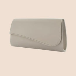 Sac cocktail Julia – satin taupe, chaînette