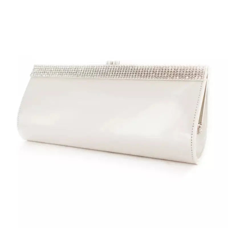 SAC DE MARIAGE iVOIRE EN CUIR ET STRASS LENA WHITE LADY