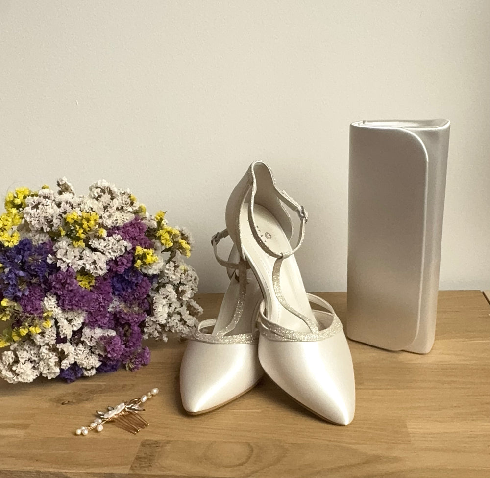 SAC MARIÉE EN SATIN IVOIRE ADRIANA White Lady